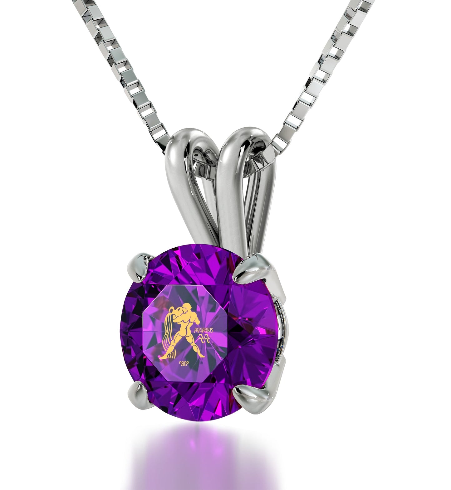Shine Bright with Sterling Silver Aquarius Zodiac Necklace and Pendant