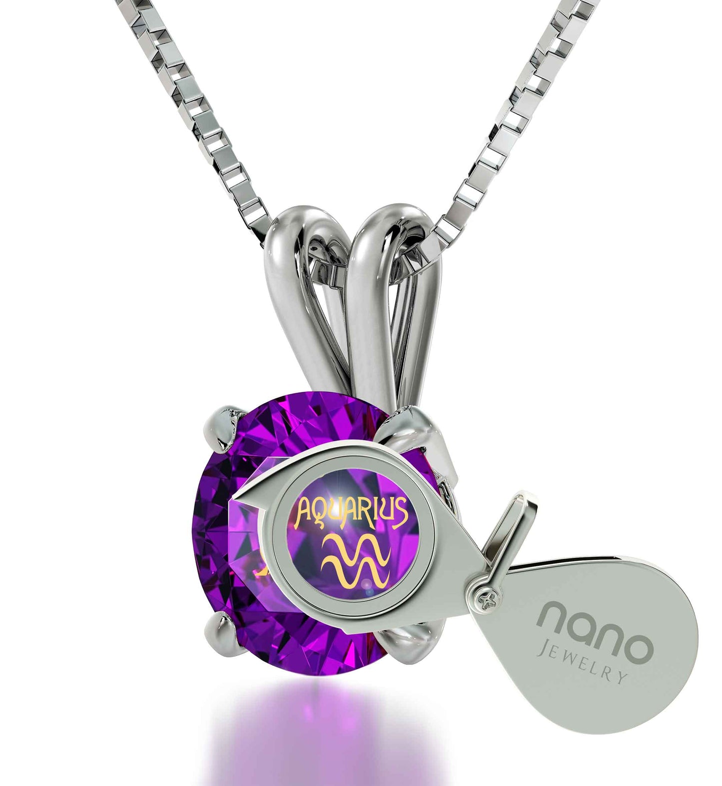 Shine Bright with Sterling Silver Aquarius Zodiac Necklace and Pendant
